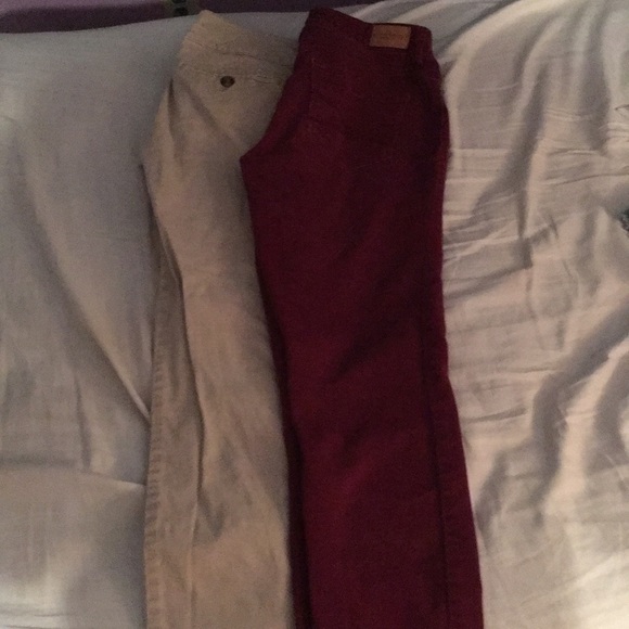Pants, khakis and regular burgundy jeans - Picture 1 of 1